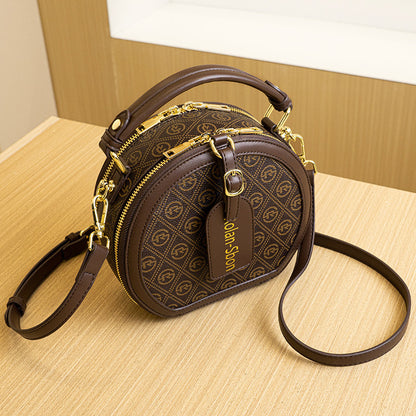 fashion small round bag retro handbag commuter