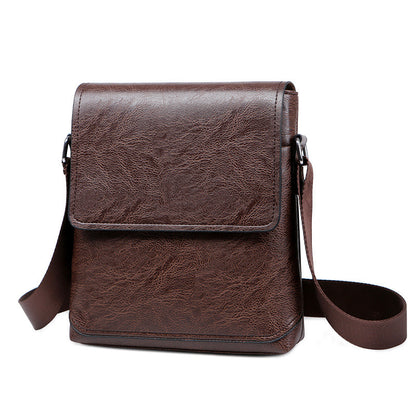 casual simple business leather waterproof mens bag