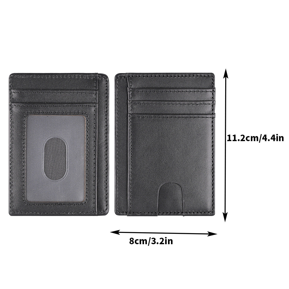 multiple card slots mens first layer cowhide wallet
