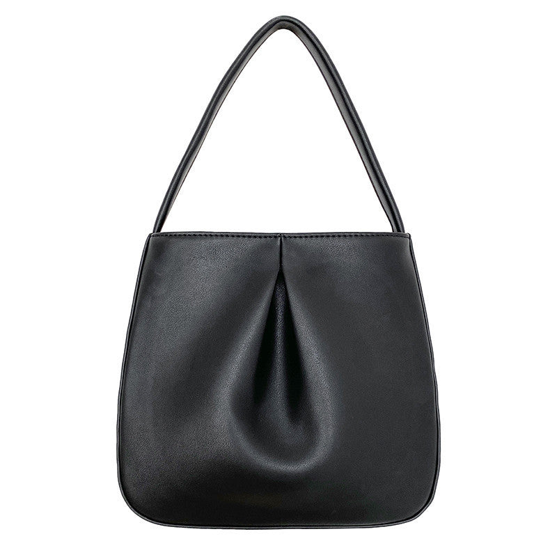 high grade fashion special interest pleated pu retro elegant small handbag