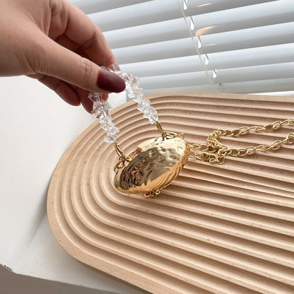 egg shell dinner party one shoulder crossbody chain womens bag