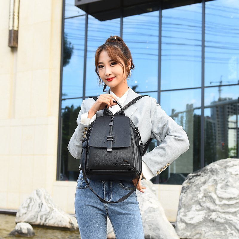 new fashion pu soft leather small backpack