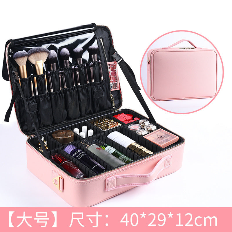 factory direct sales wholesale waterproof oxford cloth professional super large capacity cosmetic bag tattoo portable partition toolbox