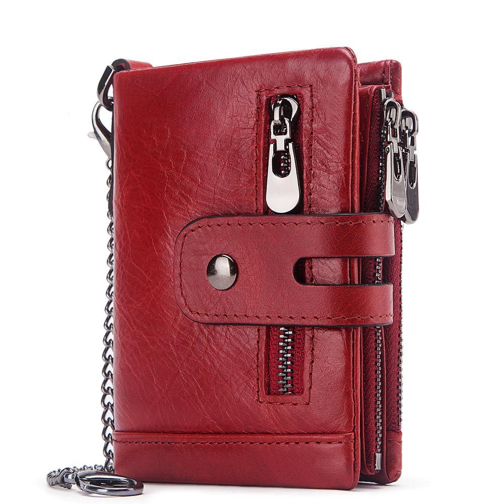 large capacity snap back zipper wallet