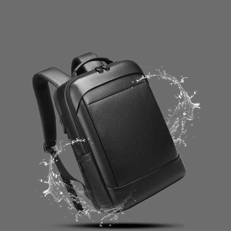 new business commute leather backpack men