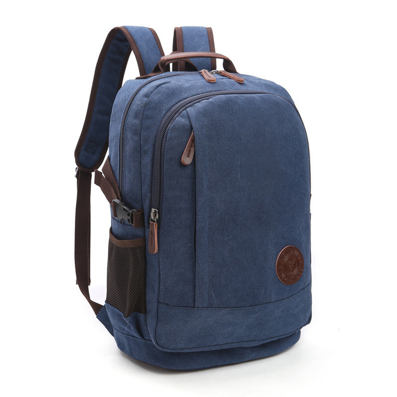 wear resistant washed canvas mens and womens backpacks street casual fashion large capacity multifunctional