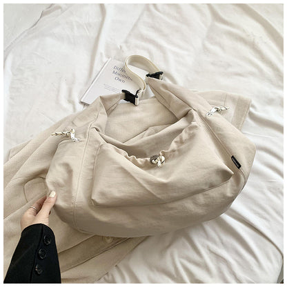 solid color fashion large capacity versatile shoulder crossbody bag