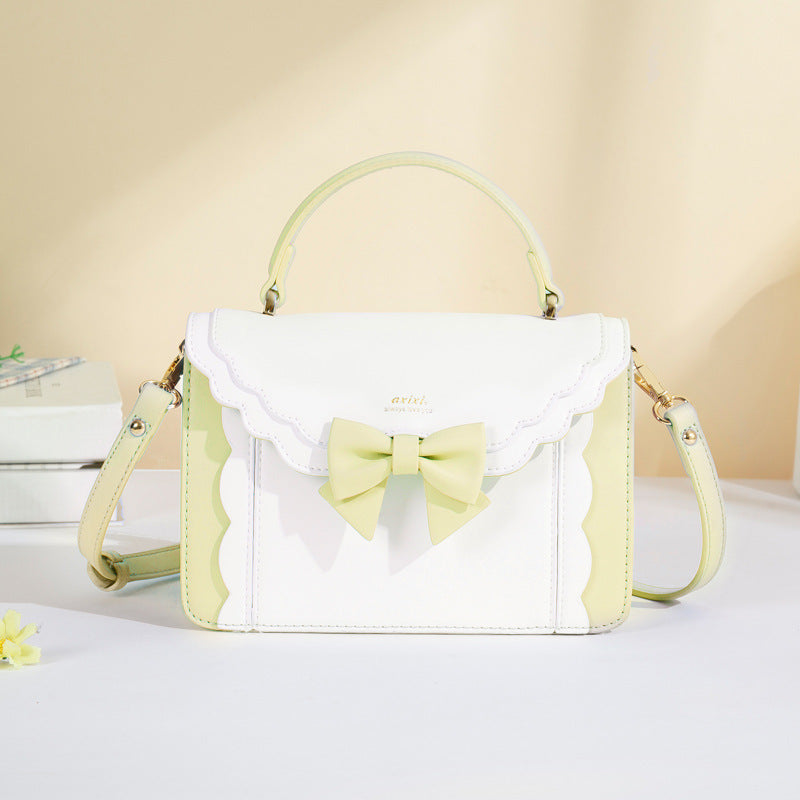 womens fashion new bow style small square bag