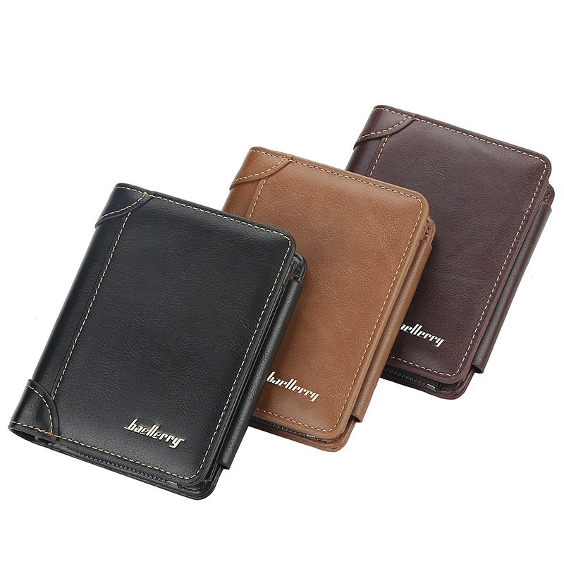 mens wallet short business multi card slots wallet