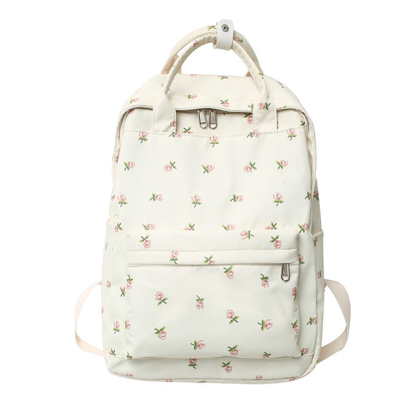 girls korean style cute floral student schoolbag junior and middle school students backpack