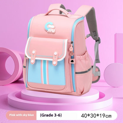 Primary School Boys And Girls Large Capacity 1-6 Grade Burden Reduction Waist Support Astronaut Bag