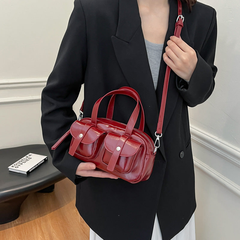 large capacity womens fashion shoulder messenger portable boston bag