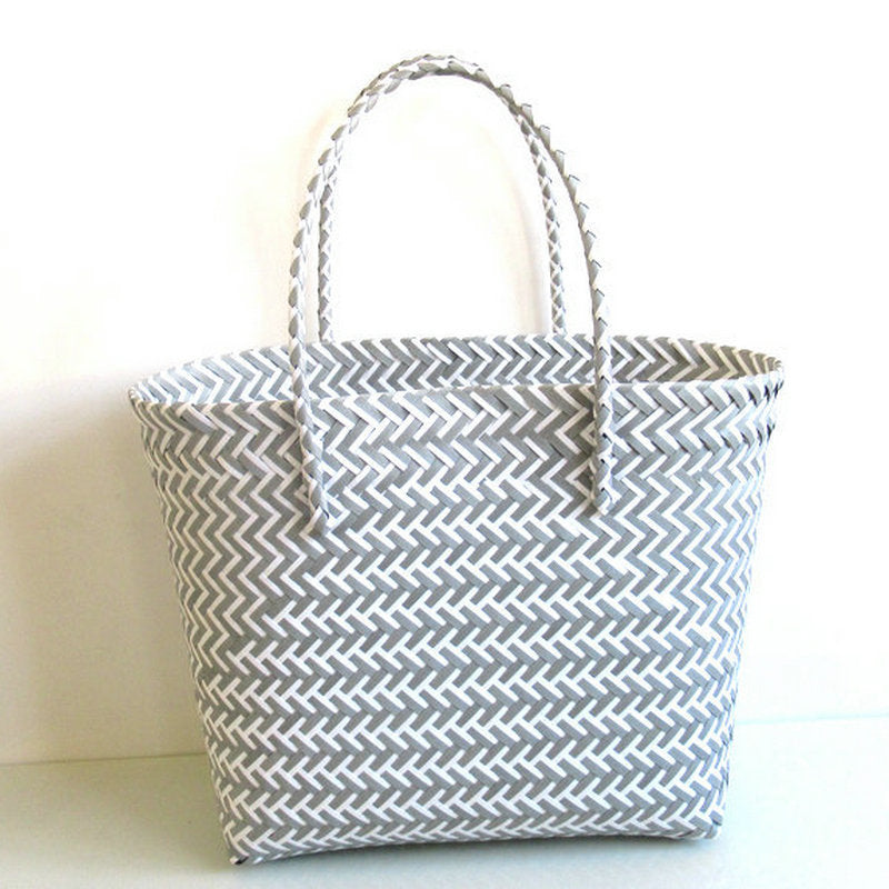 woven portable striped color matching beach fashion womens bag