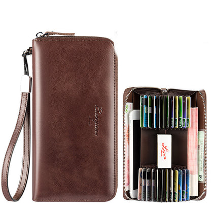 clutch bag bank card holder leather anti degaussing anti theft brush