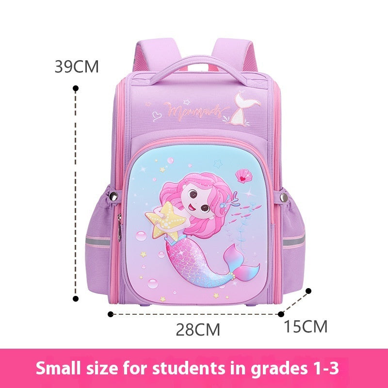 large capacity schoolbag to reduce study load spine protection