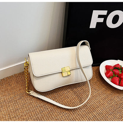 simple chain small square western style hardware decoration hand shoulder bag