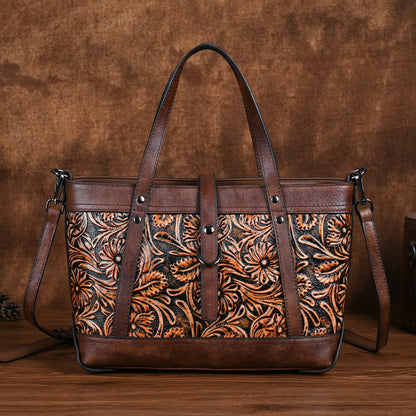 first layer cowhide skeleton skin hand carved bag