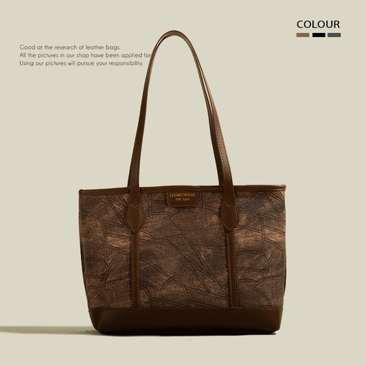 large capacity rhombus simple tote bag women