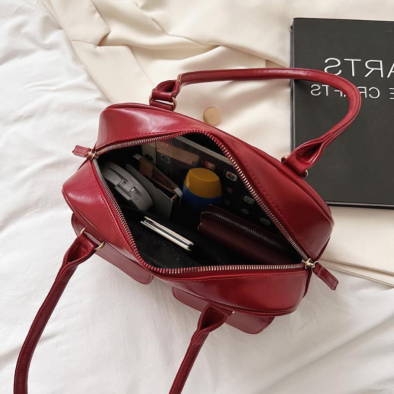 multi pocket design shoulder bag fashion versatile square handbags women underarm bags