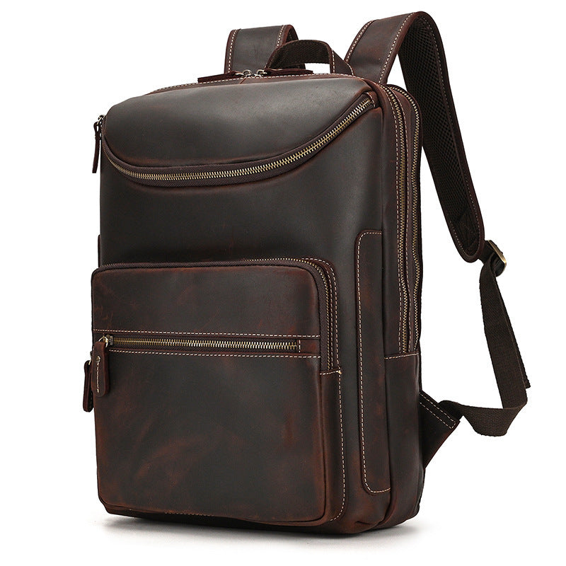 leather backpack vintage backpack mens cowhide