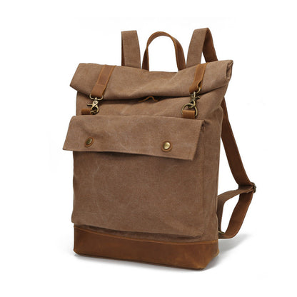 one shoulder roll top roll cover backpack