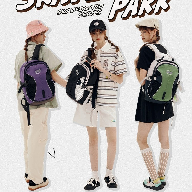 outdoor backpack junior and senior high school students womens schoolbag large capacity