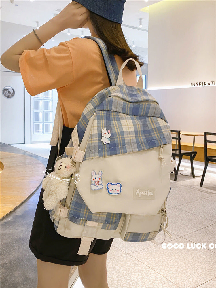 korean version of tooling student backpack water repellent and large capacity