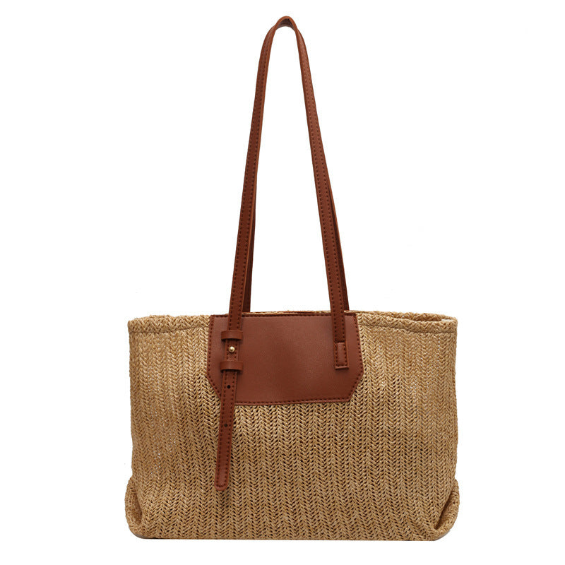 woven large capacity fashion handbag