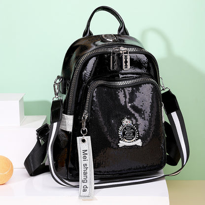 European And American Fashionable Sequins Shoulder Large Capacity Travel Bag