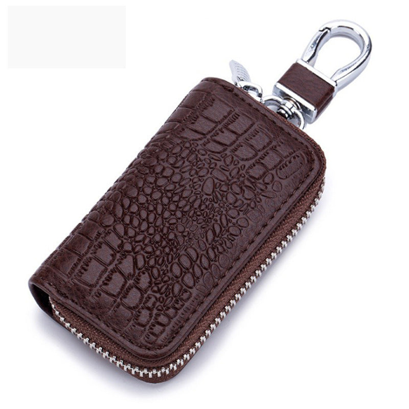 leather zipper car key case