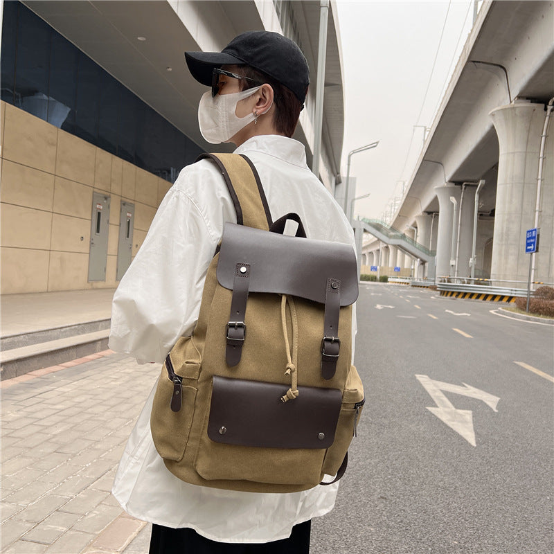 Drawstring Backpack Retro Canvas Personality