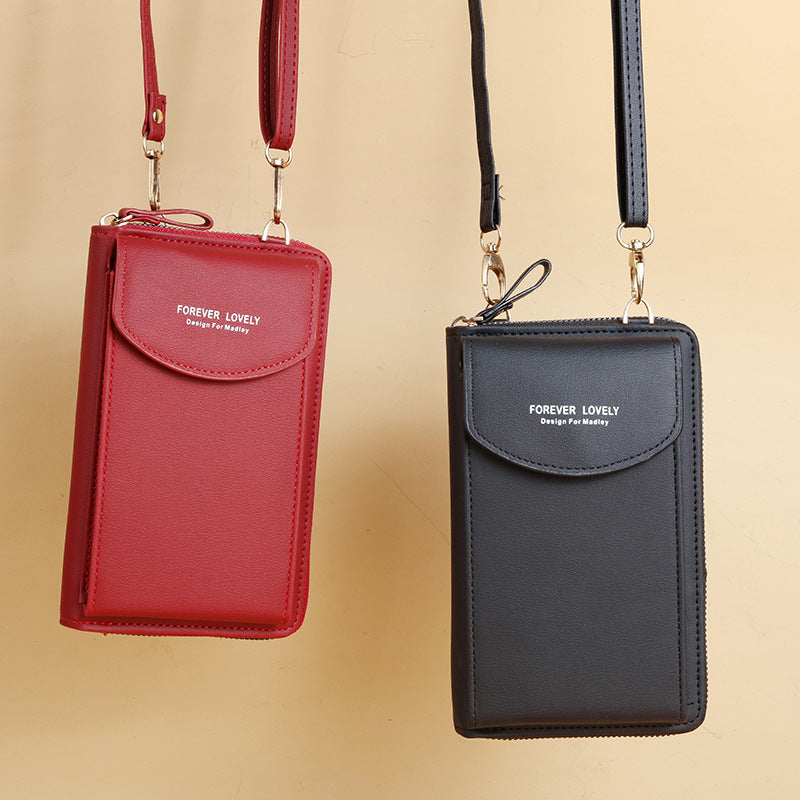 mobile phone crossbody bags clutch large capacity long wallet shoulder bag women
