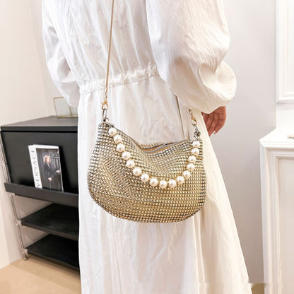 pearl special imitation diamond handbag shoulder bag womens bag