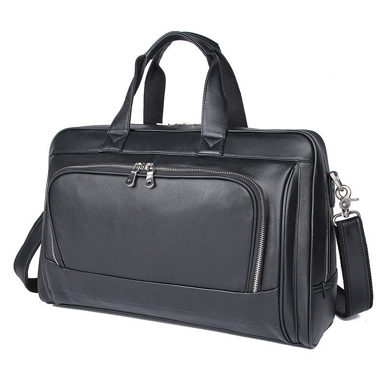 new leather business briefcase first layer cowhide mens bag nappa leather 17 inch laptop bag