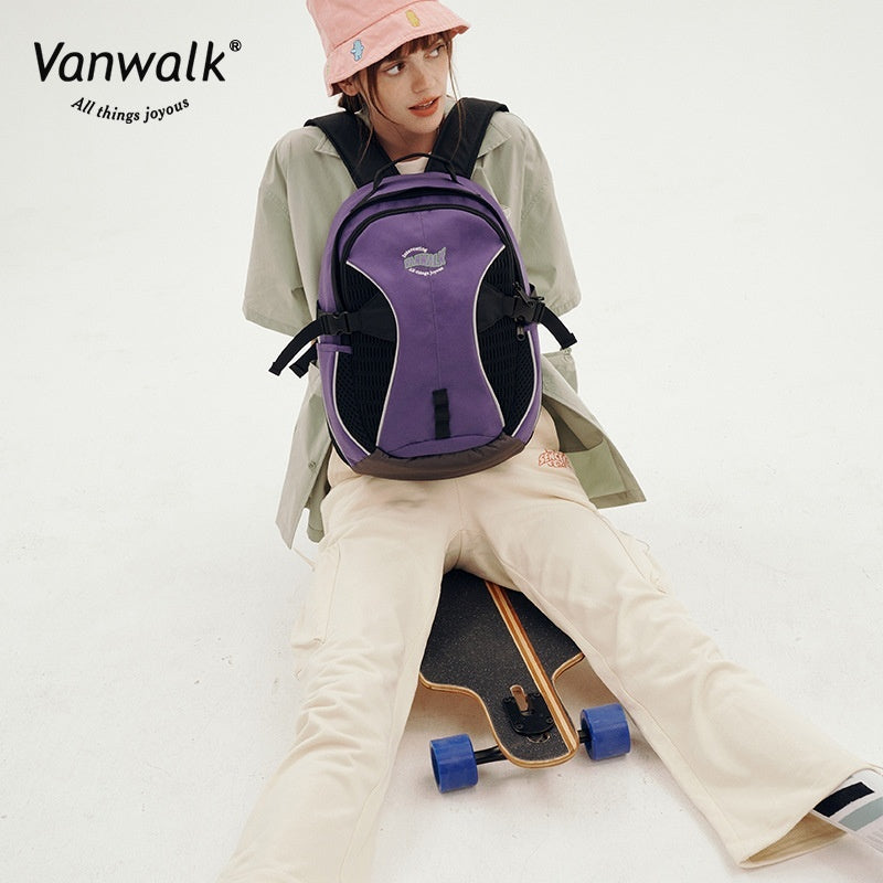 outdoor backpack junior and senior high school students womens schoolbag large capacity