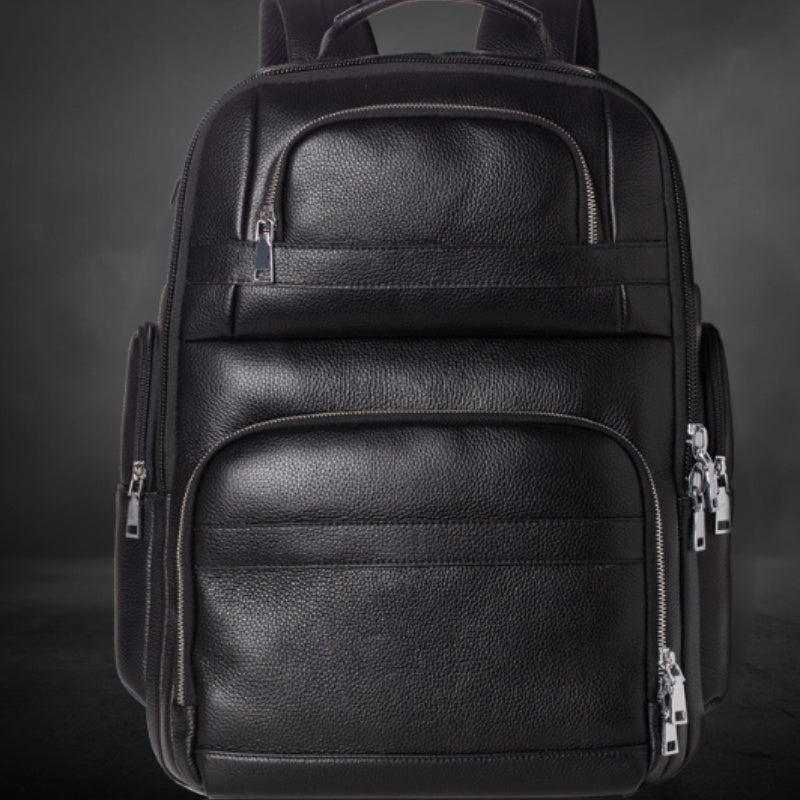 travel backpack genuine leather men