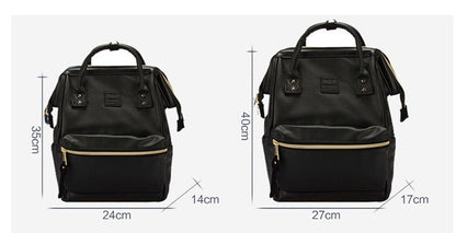 portable contrast color macaron student schoolbag