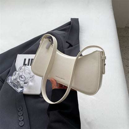 Shoulder Leather Solid Color Handbag