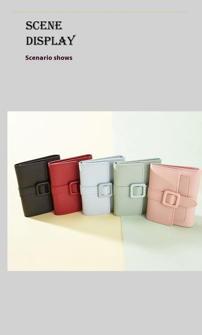 purse short solid color card holder spring womens high sense