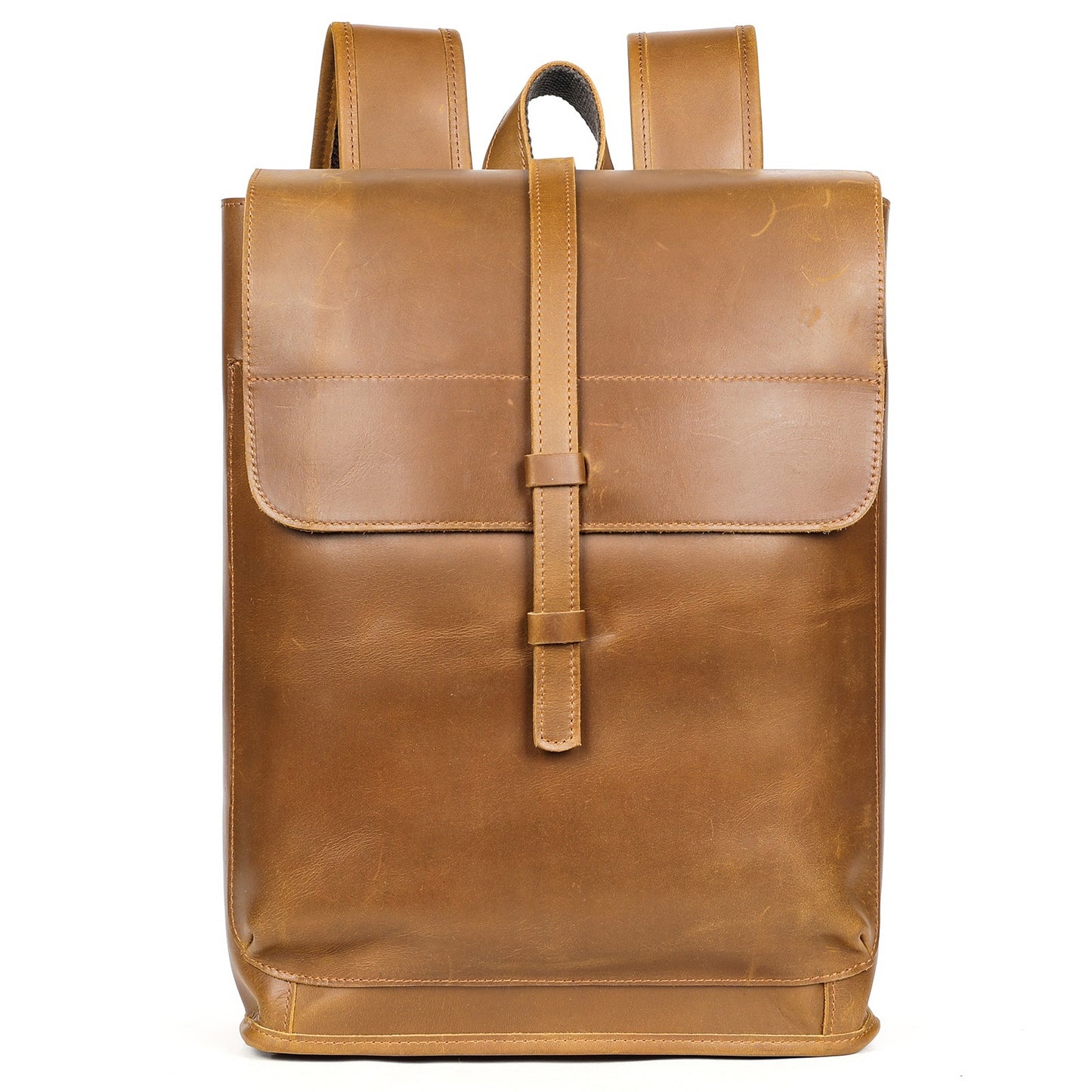leather horse leather outdoor bag large capacity leisure laptop travel backpack