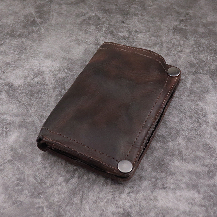 mens handmade vertical wallet with multiple card slots