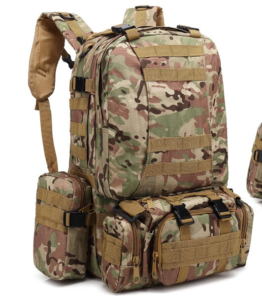 mens travel backpack oxford cloth outdoors backpack army camouflage tactics double shoulder bag mountaineering large combination backpack