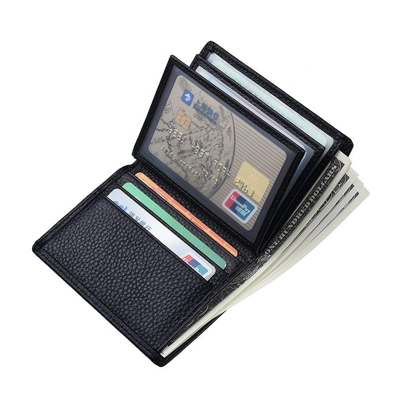 multifunctional short leather drivers license wallet