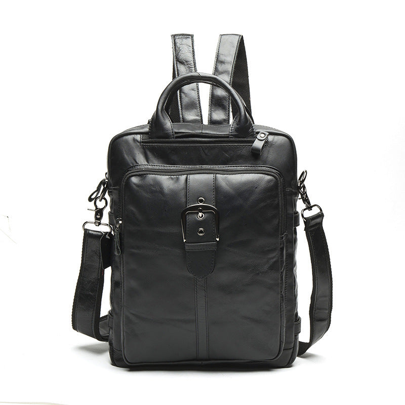 genuine leather mens backpack