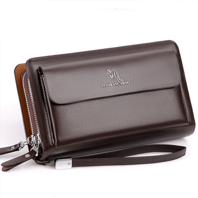 pure color kangaroo mens business casual clutch