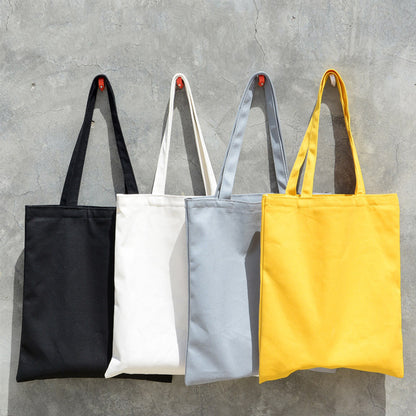 solid canvas tote bag