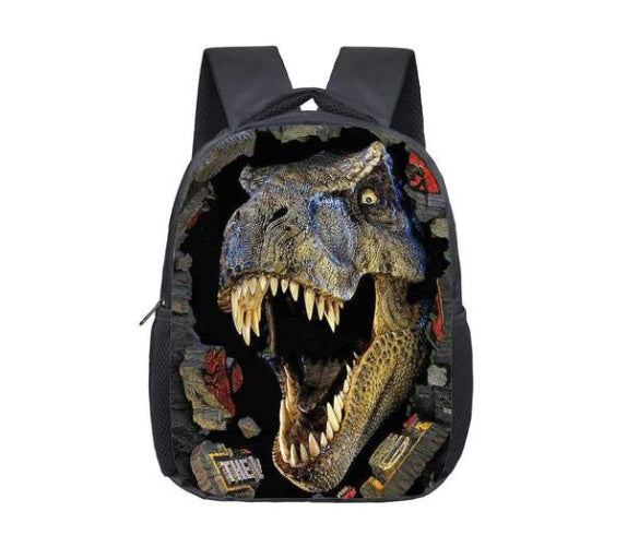 jurassic dinosaur hot backpack primary and secondary school students wear resistant burden reduction bag 3d printing a generation of factory direct sales