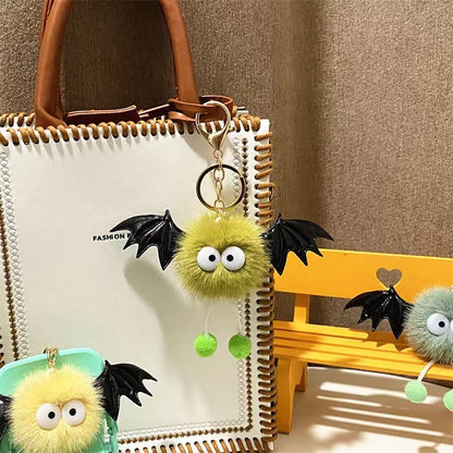 cute funny halloween artificial mink hair little devil package pendant