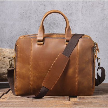 mens official leather business handbag