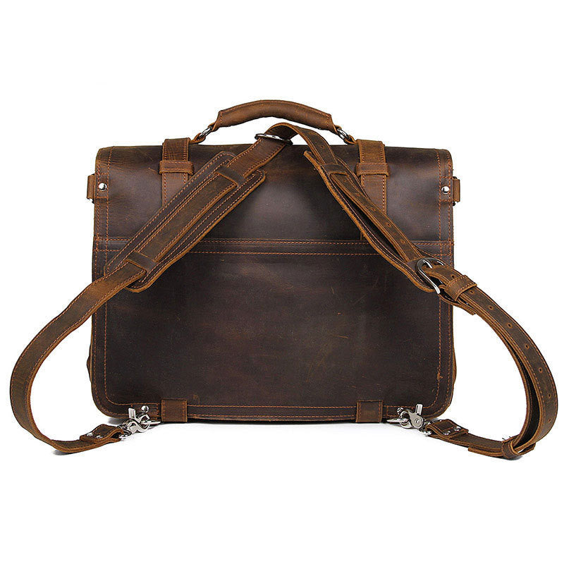 crazy horse leather tote